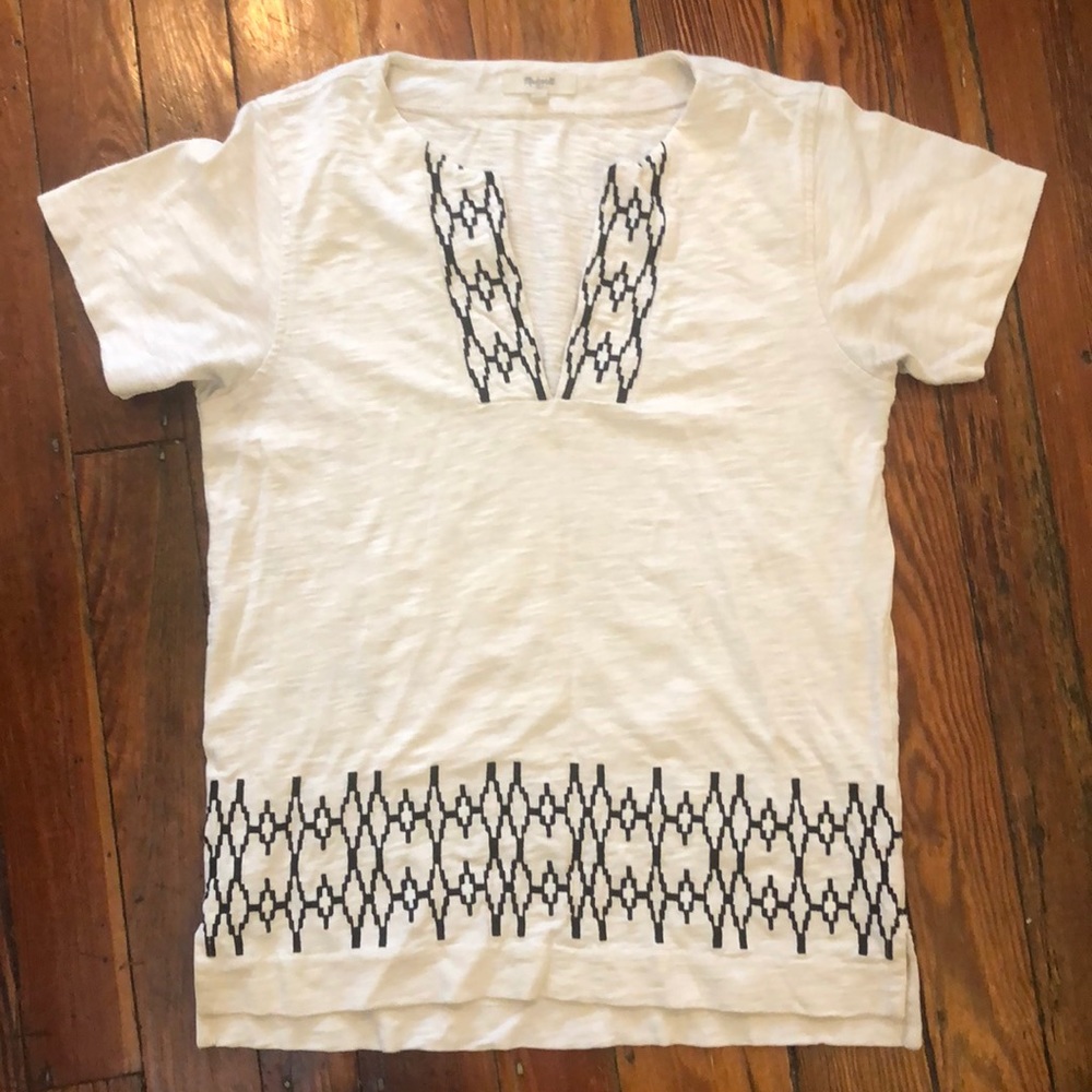 Madewell embroidered top
